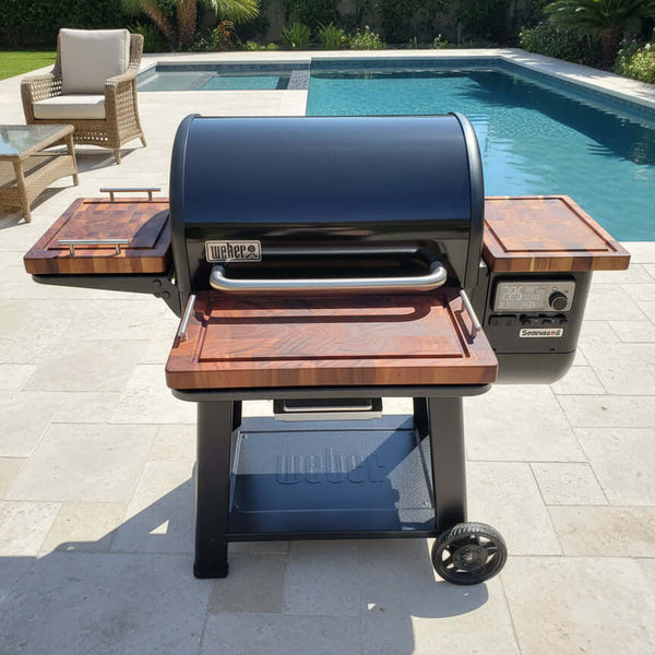 天然木食器♦️ヴィンテージ47点セット♦️BBQに◎ 海外製オーダー♦️補償付　送料込 Weber Searwood XL 600 Deluxe BBQ Board Set