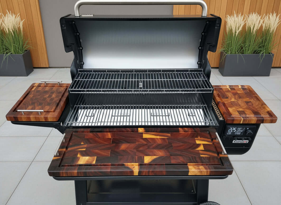 天然木食器♦️ヴィンテージ47点セット♦️BBQに◎ 海外製オーダー♦️補償付　送料込 Weber Searwood XL 600 Deluxe BBQ Board Set