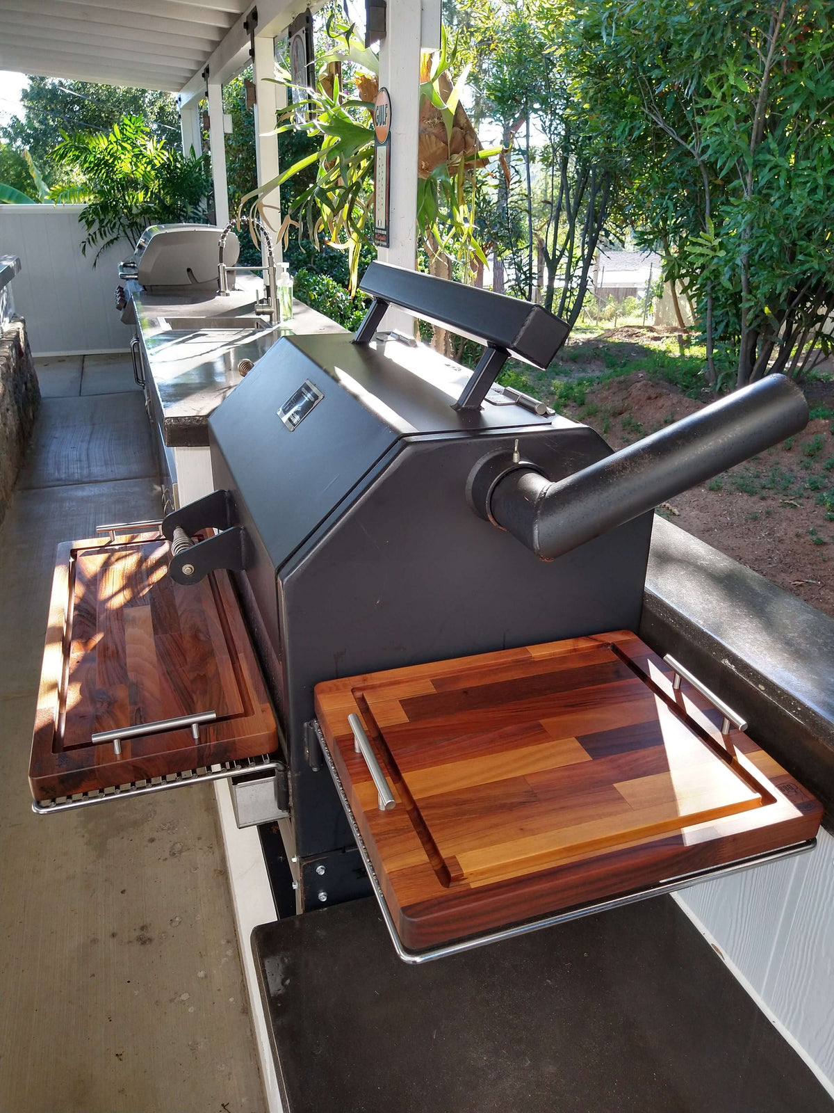 Yoder Chrome Stack Yoder YS640 Front and Side BBQ Cutting Boards