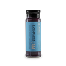A glass jar of Bourbon Barrel Foods Blueberry Bourbon & Cardamom Jam features a black lid, a light blue label reading "Blueberry Jam with Bourbon & Cardamom, Kentucky Grown, Appalachia Made," and contains dark purple jam.