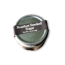 A 0.5 oz (14g) tin of Bourbon Barrel Foods Bourbon Smoked Sugar sits against a white background, offering rich bourbon barrel smoked notes for a unique flavor experience.