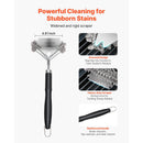 The Vevor Bristle Free Stainless Steel BBQ Grill Brush and Scraper (17-Inch) features a 4.61-inch grooved head for heavy-duty cleaning, heat-resistant reinforced handle, and safe bristle-free design—ideal for scrubbing grill grates.