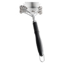 The Vevor Bristle Free Stainless Steel BBQ Grill Brush and Scraper (17-Inch) has a black handle, three twisted wire heads, and a top grill scraper for effective BBQ grate cleaning.