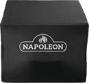 The Napoleon Grills 12-Inch Built-In Side Burner Grill Cover (61812) is water-resistant and features the brand name with a white flame logo on the front, providing stylish protection for your built-in side burner.