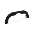The Gozney Dome Gen 2 Neapolitan Arch by Gozney is a black, curved plastic handle with two rectangular indents and attachment points on both ends, designed for optimal heat retention, shown against a plain white background.