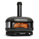 The Gozney Dome Gen 2 Outdoor Pizza Oven by Gozney features a sleek black design, digital controls, chimney, and glowing interior, delivering restaurant-grade performance for exceptional at-home pizza making.
