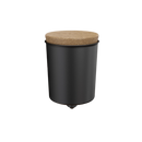 Black cylindrical Gozney Dome Steam Injector with a circular cork lid, used for artisan bread.
