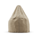 A beige, cone-shaped Gozney Dome XL (Gen 2) Cover with visible black stitching is displayed against a plain white background, featuring durable material similar to a waterproof oven cover.