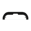 The Gozney Dome XL Gen 2 Neapolitan Arch by Gozney is a black, arch-shaped support bracket with two metal clips on each side, shown against a white background—ideal for use with high heat-retention appliances like Neapolitan pizza ovens.