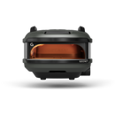 The Gozney Tread Portable Pizza Oven, a compact dark gray unit with a transparent front window and "Gozney" branding, is photographed on a plain white background—ideal for enhancing any outdoor kitchen setup.