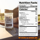 A bottle of Hardcore Carnivore Black Beef Seasoning sits by grilled meat outdoors. Nutrition facts: 0 calories, carbs, and fat. Text below notes: “Not suitable for carnivore diet.” Brand: Hardcore Carnivore.