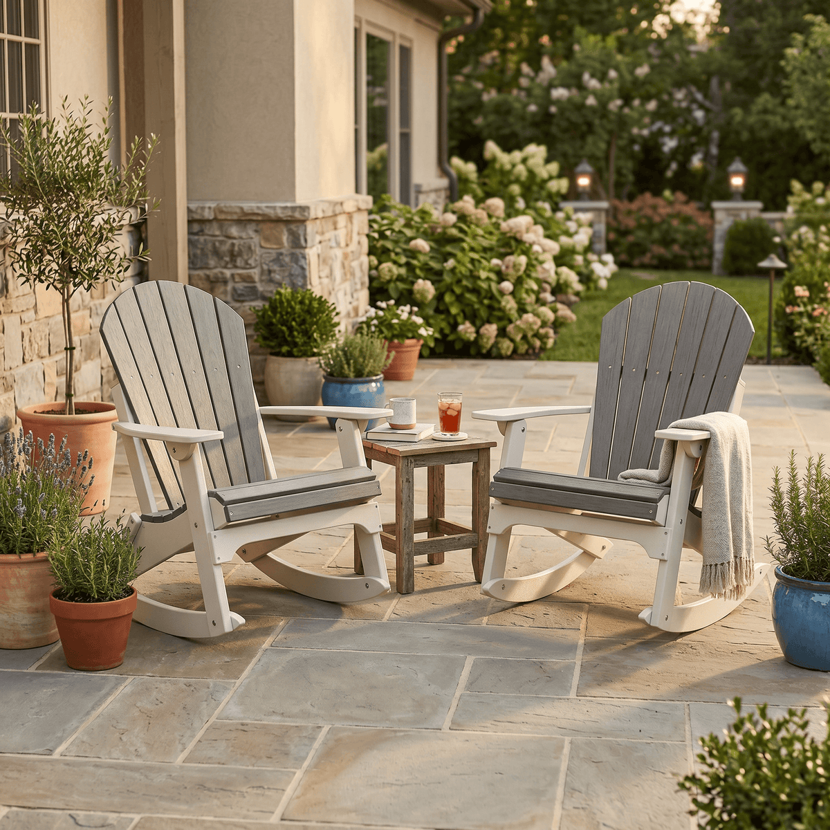 Weatherly Rocking Chair Coastal Outdoor Rocking Chair Built for All Weather Use