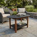 Shop Kanyon Living Black Deluxe Antique Mahogany oval coffee table eco friendly poly lumber from DDR BBQ Supply