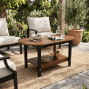 Shop Kanyon Living Poly Lumber Oval Coffee Table Deluxe Antique Mahogany Black K740 from DDR BBQ Supply