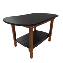Shop Kanyon Living Black Deluxe Antique Mahogany oval coffee table eco friendly poly lumber from DDR BBQ Supply