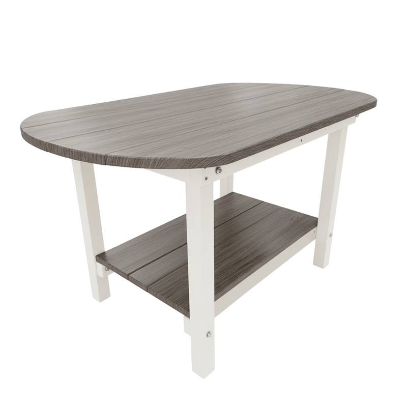 Coastal Style Driftwood Grey White Outdoor Coffee Table