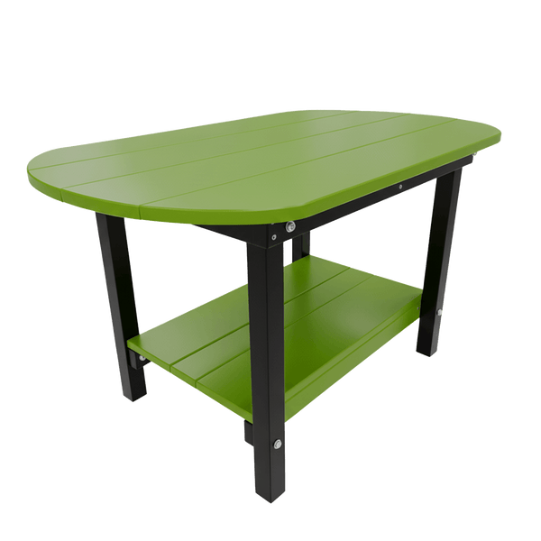 Classic Outdoor Style Dark Green Cherry Wood Table