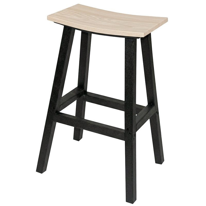 Clean All-Season Saddle Stool Seashell & Black
