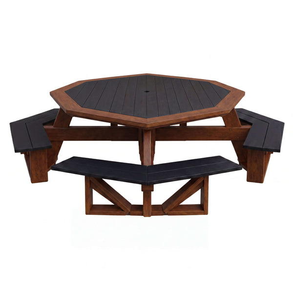 Classic Outdoor Seating in Mahogany & Black