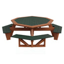 Shop Kanyon Living Poly Picnic Table Octagonal Dark Green Cedar Wood from DDR BBQ Supply
