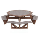 Shop Kanyon Living Poly Picnic Table Octagonal Light Grey Weathered Wood from DDR BBQ Supply