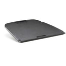 A black, rectangular grill lid with rounded edges and a raised handle, designed for the Napoleon Cast Iron Reversible Griddle for TravelQ 285 Series (56080) by Napoleon Grills, shown against a white background.