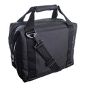 The Polar Bear Coolers 12 Pack Original Nylon Soft Cooler, in black and rectangular shape, features a padded handle, adjustable shoulder strap, and sturdy side clips—ideal as an insulated soft cooler for daily use.