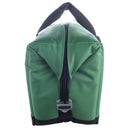The Polar Bear Coolers 24 Pack Original Nylon Soft Side Cooler is a green, rectangular bag with a black top handle, center zipper, and plastic buckle. Made of durable, water-resistant nylon for excellent ice retention.
