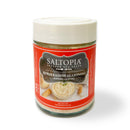The SALTOPIA Infused Sea Salts Ultimate Pitmaster's BBQ Seasonings Kit includes a 6oz horseradish-infused sea salt blend in a white-lidded jar with a red label—perfect for grilling, smoking, or enhancing your barbecue flavors.