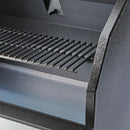 Close-up of a clean, empty grill grate inside a Smokin Brothers “30” Premier Plus Pellet Grill, showing the cooking surface and part of the interior chamber.
