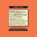 Nutrition facts label for Hot Honey Rub on an orange background with Spicewalla, LLC branding.