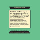A green nutrition label for Spicewalla Piri Piri Seasoning lists Spanish paprika, onion, garlic, and spices. Each 1/4 tsp serving has 0 calories, fat, sodium, carbs, and protein. Distributed by Spicewalla in Asheville, NC.