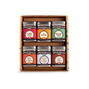 Box of Spicewalla spice tins on a white background