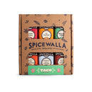 Spicewalla taco seasoning set in a cardboard box on a white background