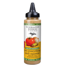 Terrapin Ridge Farms Avo Everything Aioli Squeeze, made with avocado oil aioli, has a label with tomato, onion, and pickles. Ideal as a burger spread or dipping sauce, it comes in a bottle with a black squeeze top.