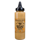 A 7.75oz (219g) bottle of Terrapin Ridge Farms Buffalo Ranch Squeeze with a black cap, orange label, and creamy orange sauce—perfect for adding bold flavor to your favorite dishes.