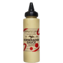 Terrapin Ridge Farms Horseradish Sauce Squeeze comes in a black-capped bottle with beige sauce, labeled gluten-free and made with simple ingredients—a great condiment for sandwiches.