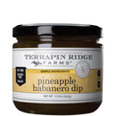 Terrapin Ridge Farms Pineapple Habanero Dip comes in a 12.9oz (365g) glass jar with a black lid. This sweet and spicy dip is fat free, gluten free, vegan, and delivers bold tropical flavor in every bite.