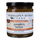 Terrapin Ridge Farms Pumpkin Butter features a white label with orange and green pumpkin art. This gluten-free fall spread is made with simple ingredients, pairs well with brie, and comes in a 10.5 oz jar.