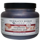 Terrapin Ridge Farms Raspberry Amaretto Jam - Quart is a gourmet, gluten-free, vegan fruit spread with simple ingredients. Ideal for cheese boards, as a glaze, or topping. The quart jar contains 44 oz (1247g).