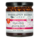 Terrapin Ridge Farms Thai Chili Guava Jam is a 10.5 oz gluten-free, vegan spread with sweet and spicy flavors—ideal for cheese, glazing, or charcuterie boards—made with simple ingredients.