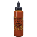 An 8 fl oz (237 ml) plastic squeeze bottle of Terrapin Ridge Farms Truffle Hot Sauce, a spicy orange-brown condiment with chili peppers and a black nozzle cap. The label has yellow accents and features the Terrapin Ridge Farms brand.