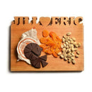 The Words With Boards Personalized Cutting Board Small (9.5" x 12.5") by Words with Boards, LLC displays custom cut-out names and is a unique hardwood gift, perfect for serving cheese, chocolate, nuts, and fruit in the kitchen.