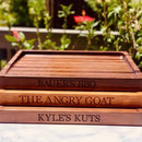 Shop Words With Boards Personalized Meat Cutting Board Juice Groove Custom Hardwood Corporate Housewarming Gift from DDR BBQ Supply