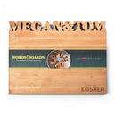 The Words with Boards Seriously Kosher Personalized Cutting Board (16” x 12.5") by Words with Boards, LLC features custom names, “Seriously KOSHER” engraved in the corner, and makes a thoughtful kosher gift.