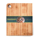 The Words With Boards Seriously Kosher Cutting Board for Milk (16” x 12.5”) by Words with Boards, LLC has a rectangular shape, top-left round hole, engraved milk label, “Seriously KOSHER” in the corner, and a branded wrap—ideal for dairy separation.