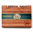 The Words With Boards Wedding Bells Personalized Cutting Board (12.5" x 16") by Words with Boards, LLC features "JULY 21, 2018" engraved at the top and two wedding bells in the bottom right—an ideal unique wedding gift.