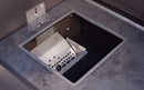 A metal ballot drop box with a secure slot and visible internal compartment features robust construction reminiscent of the durability of the Yoder Smokers YS640 Two-Piece Heat Diffuser by Yoder Smokers.