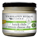 Terrapin Ridge Farms Hatch Chile Cream Cheese Dip is a Southwest flavor dip made with simple, gluten-free ingredients and no seed oil. It comes in an 11 oz (311g) jar with a black lid.
