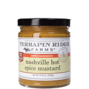 Terrapin Ridge Nashville Hot Mustard by Terrapin Ridge Farms is gluten free, made with non-GMO oil, and comes in an 8.25 oz (233g) jar—ideal for adding bold, spicy mustard flavor to your dishes.